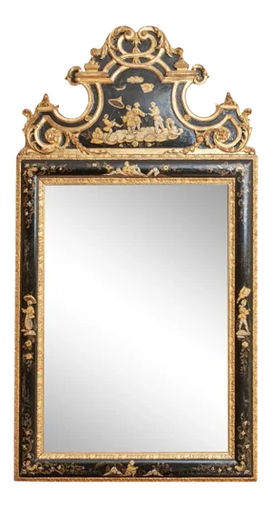 20th Century Antique Chinoiserie Gilt Wood Statement Mirror