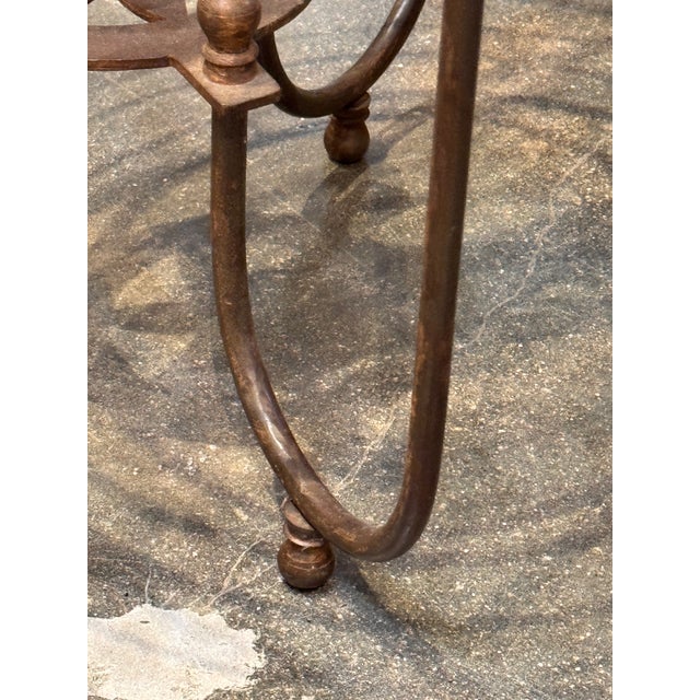 Brown Mid 20th Century Wrought Iron Armillary Table For Sale - Image 8 of 9