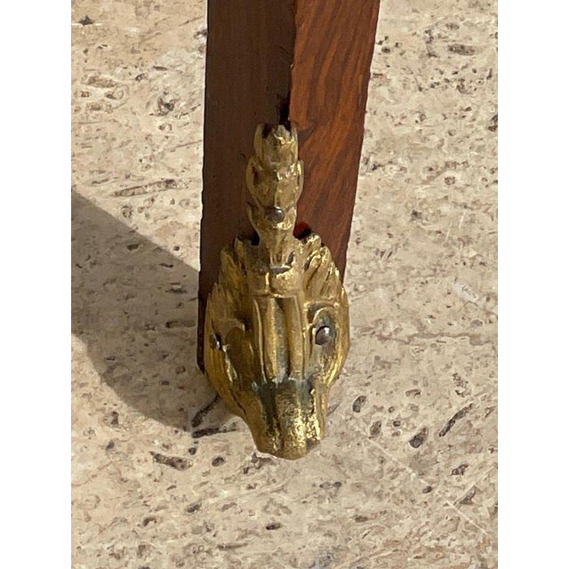 Brown Louis Xv Style Marquetry Table For Sale - Image 8 of 11