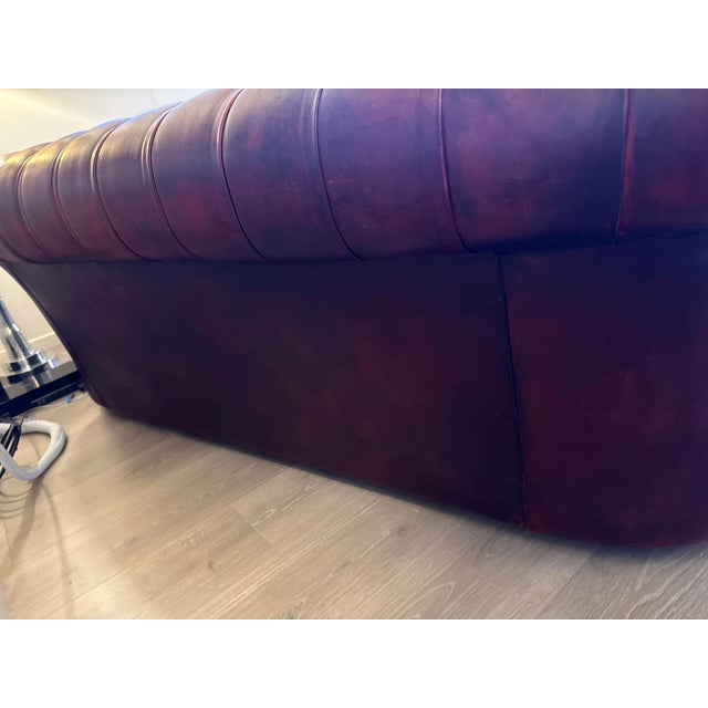 1970s Oxblood Chesterfield Sofa For Sale In San Francisco - Image 6 of 9