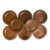 Set of 8 Hand Hammered Copper Charger Plates For Sale