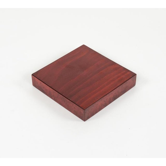 Mid-Century Modern Box in Red Goatskin and Chrome by Aldo Tura, 1960s For Sale - Image 17 of 18