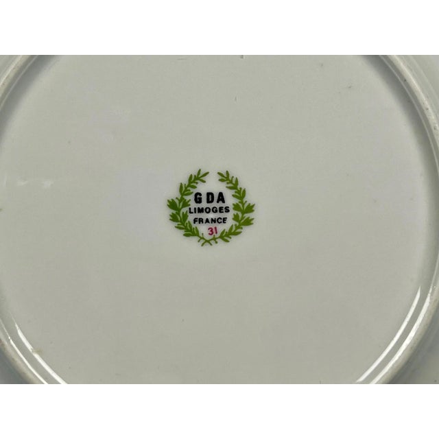 Vintage Hôtel De Crillon Paris Plate | Gda Limoges Crowned C Monogram, Gold Rim For Sale - Image 4 of 9