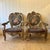 Antique Louis XV Style Gilt Wood Throne Chairs with Floral and Maid Tapestry Seats, 1890s, Set of 2 For Sale - Image 11 of 11