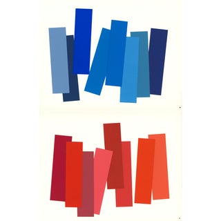 Josef Albers 1963 "Interaction of Color" Folder v-3 Silkscreen Prints For Sale