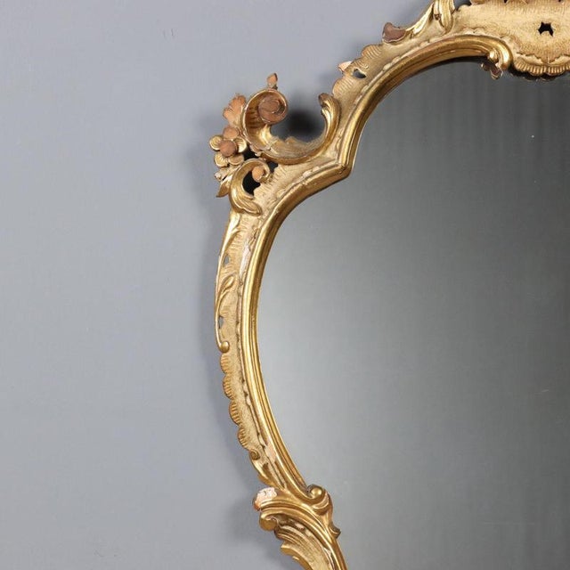 Barocchetto Carved Wood Mirror For Sale - Image 5 of 9