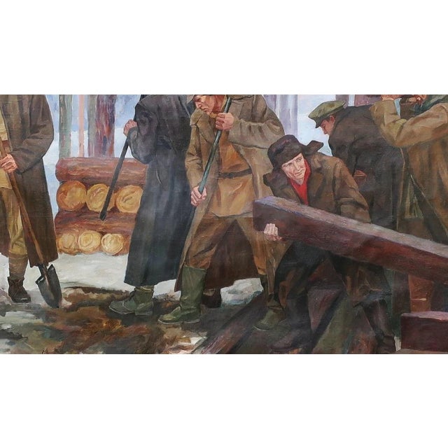 1980s Soviet Army Painting, Original Socialist Realism Art, Volnenko (1986) 140-240 For Sale - Image 5 of 6