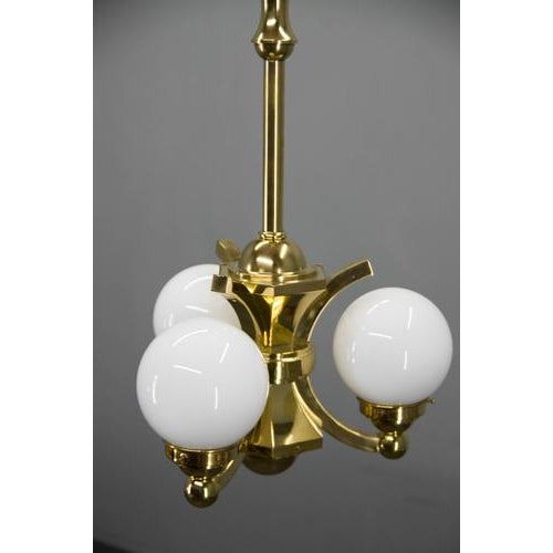Art Deco Chandelier from Gocar, 1910s For Sale - Image 6 of 13