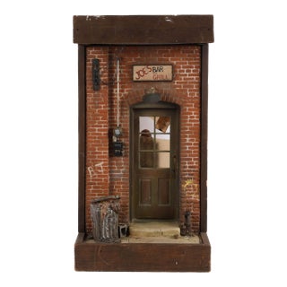 Michael Garman Cityscape “Joe’s Bar and Grill” Sculpture, Urban Street Scene, Late 20th Century For Sale