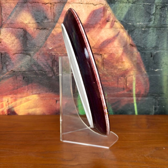 Navy Blue Gail Russel Ceramic Serving Charger Dish For Sale - Image 8 of 12