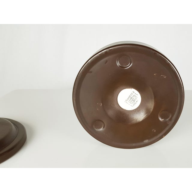 1960s Small Brown Ceramic Barbados Ashtray by Angelo Mangiarotti for Danese, 1964 For Sale - Image 5 of 7