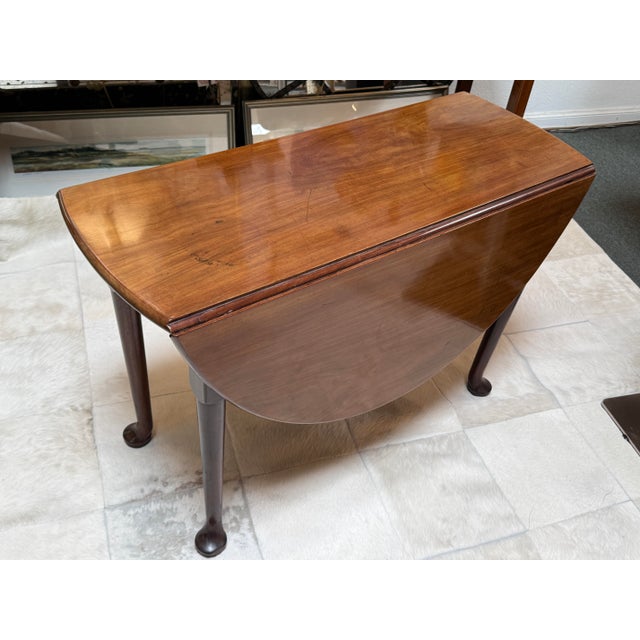 Early 21st Century George III Mahogany Drop Leaf Table For Sale - Image 5 of 12