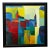 Abstract Geometric Architectural Painting Glycee Vibrant Colors For Sale