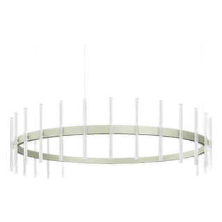 Akimi Large Circular Green Pendant Lamp by JSPR For Sale