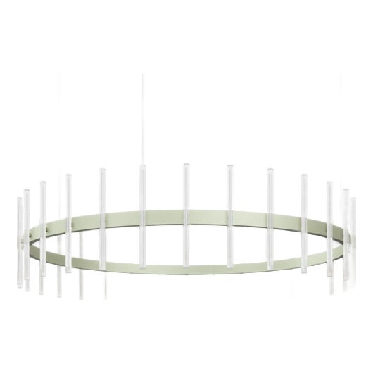 Akimi Large Circular Green Pendant Lamp by JSPR For Sale