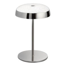 Joza Polished Chrome Plated and Glass Table Lamp by Aggiolight For Sale