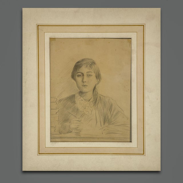 Cesare Tallone Credited Period Italian Drawing For Sale - Image 9 of 9