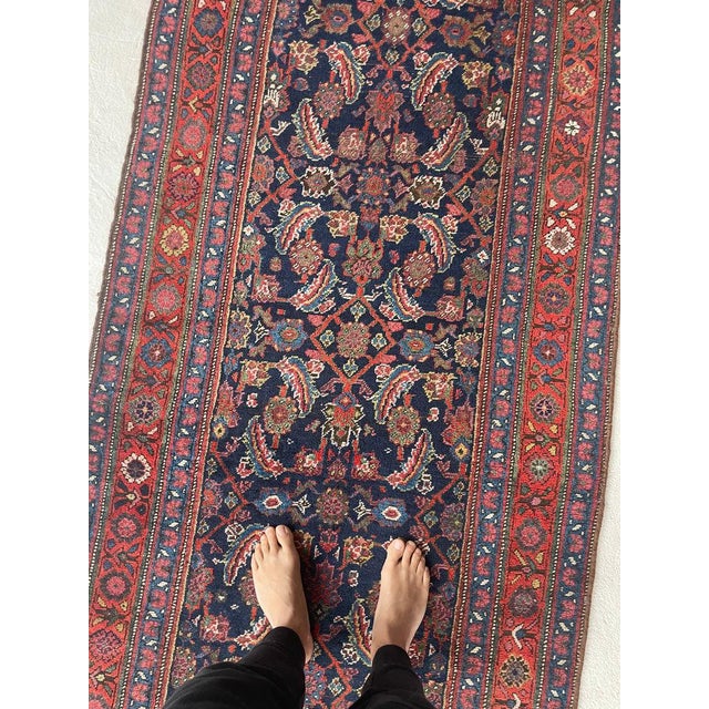 Nomadic Bidjar Antique Runner Rug 3.8 x 19.9 For Sale - Image 14 of 14