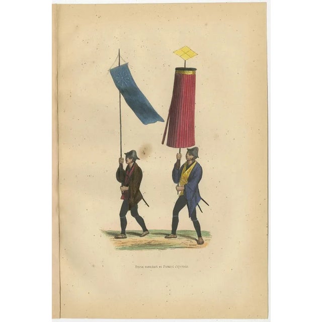 Auguste Wahlen, Depictions of Japanese Costumes, 1844, Handcolored Prints, Set of 6 For Sale - Image 4 of 8