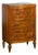 Italian 1800s Petite Walnut Three-Drawer Bow Front Chest with Banding For Sale