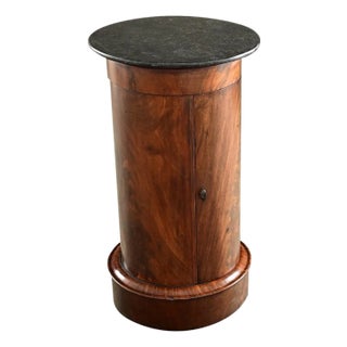English 19th Century Mahogany and Marble Bedside Cabinet For Sale