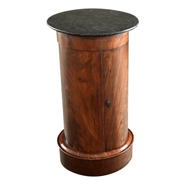 English 19th Century Mahogany and Marble Bedside Cabinet For Sale