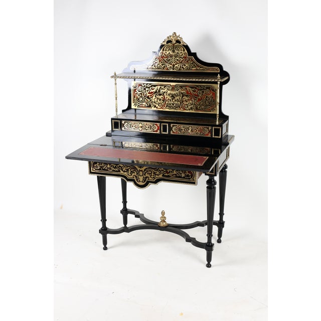 Black Napoleon III Bonheur-Du-Jour Writing Desk, 1850 For Sale - Image 8 of 17
