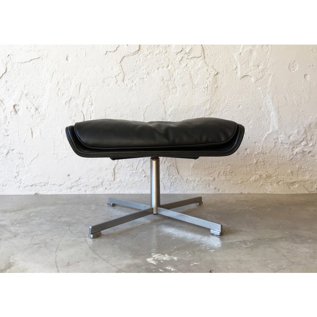 1960s Danish Black Ottoman, 1960s For Sale - Image 5 of 5