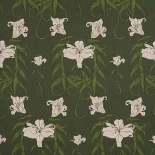Schumacher x Backdrop Lady Lilith Wallpaper In Olive For Sale
