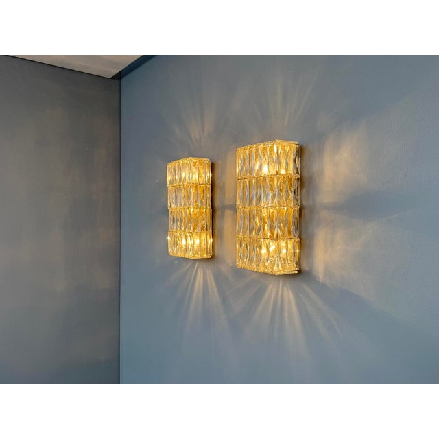 Wall Lamps in Crystal Glass by Bakalowits & Söhne, Austria, 1960s, Set of 2, in Very Good conditions. Designed 1960 to...