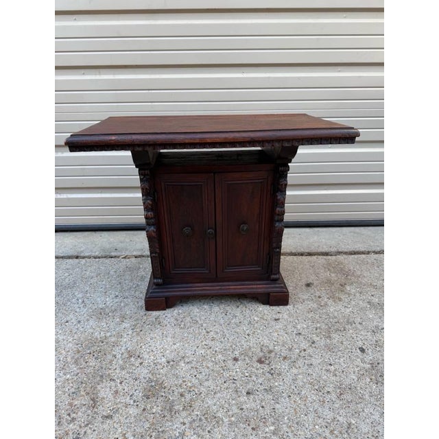 Antique Renaissance Style Liquor Cabinet For Sale - Image 4 of 12