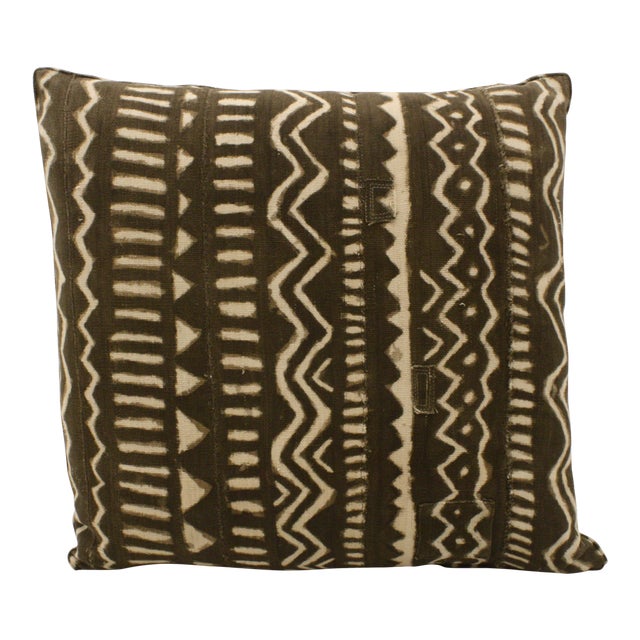 African Mud Cloth Pillow Chairish