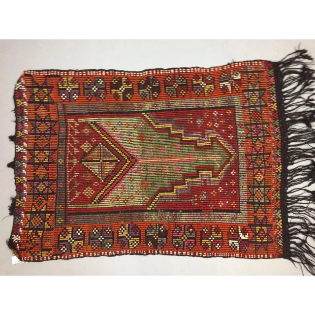 Vintage Turkish Kilim Rug For Sale - Image 10 of 10
