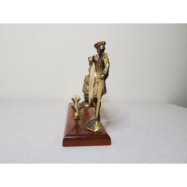 Mid 20th Century Brass Gong With Male and Female Figures For Sale - Image 5 of 8