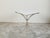 Italian Midcentury Steel Table with White Marble Top and Tripod Base For Sale In Atlanta - Image 6 of 11