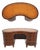 Maitland Smith Leather Top Mahogany Kidney Shape Desk For Sale