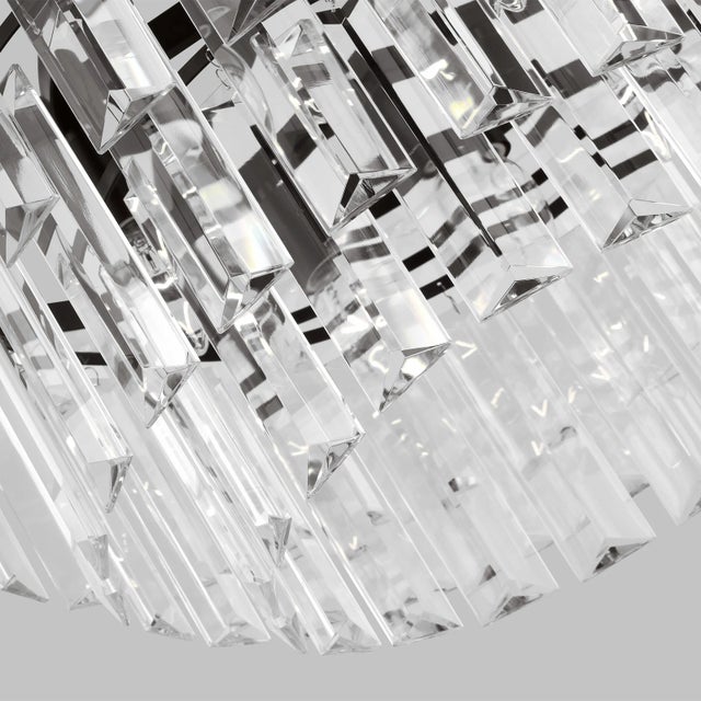 Art Deco Chapman & Myers by Visual Comfort Studio Arden 10-Light Medium Chandelier in Aged Iron For Sale - Image 3 of 5