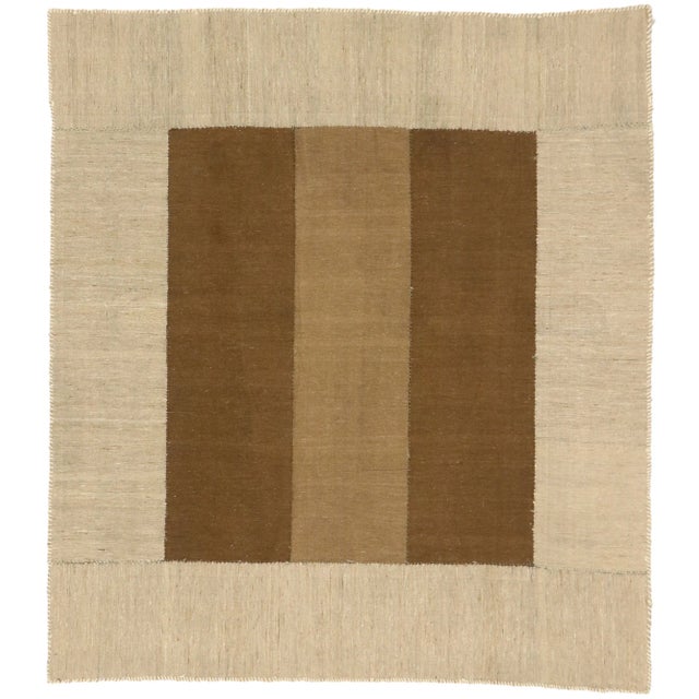 Brown Vintage Persian Kilim Rug - 06'01 x 06'10 For Sale - Image 8 of 8