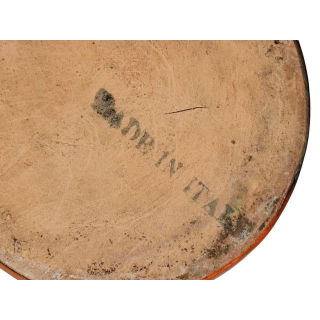 Orange Bitossi Orange Mid-Century Modern Sgraffito Geometric Relief Ceramic Jug For Sale - Image 8 of 10
