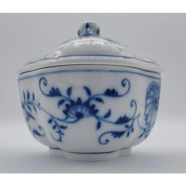 Stunning piece of Meissen hand painted porcelain! This beautiful box could be used as a jewelry box, bathroom vanity...