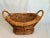 Cinnamon Arts & Crafts Wicker Bentwood Beaded Double Handle Basket For Sale - Image 8 of 12