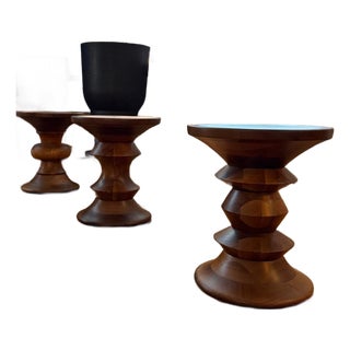 Eames Turned Stools for Herman Miller — Complete Set of Three For Sale