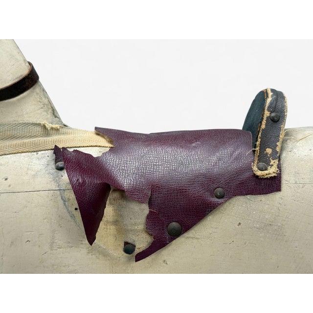 Wood Victorian, Painted Wood, Primitive Rocking Horse, Usa, 19th C. For Sale - Image 7 of 13