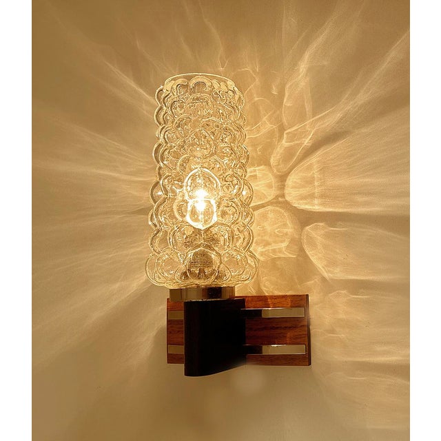 Vintage Bubble Glass Sconces, 1960s, Set of 2 For Sale - Image 4 of 15