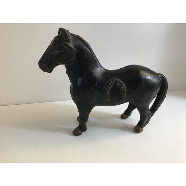Antique Late 19th Century Cast Iron Horse Still Bank For Sale In New York - Image 6 of 6