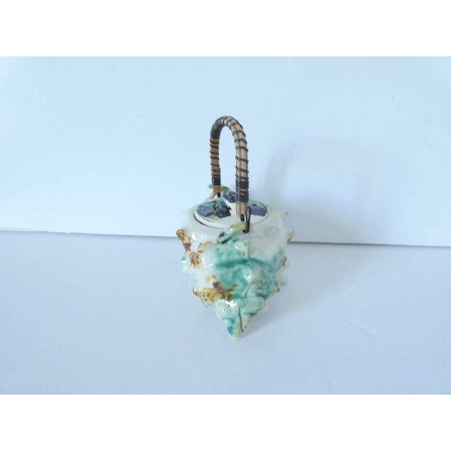 1960s French Vintage Barbotine Tea Pot For Sale - Image 6 of 8