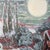Story of Red by Andrada Trapnell | Mixed media on board girl in a red hood sitting by a stone structure For Sale - Image 4 of 5