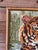 1970s Vintage Boho Safari Tiger Needlepoint Wall Art in Bamboo Trim Frame For Sale - Image 5 of 12