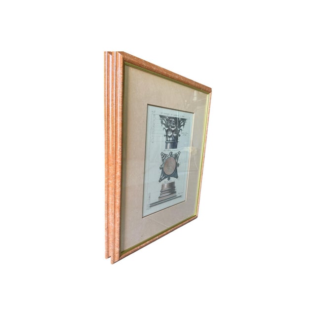 Wood Late 20th Century Pair of Framed Roman Architectural Engravings After v. Feoli, W. King Ambler, 22” X 26” For Sale - Image 7 of 8