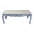 Vintage Swedish Blue-Grey Wash Wood Coffee Table With Ming Style Leg and Shagreen Top For Sale